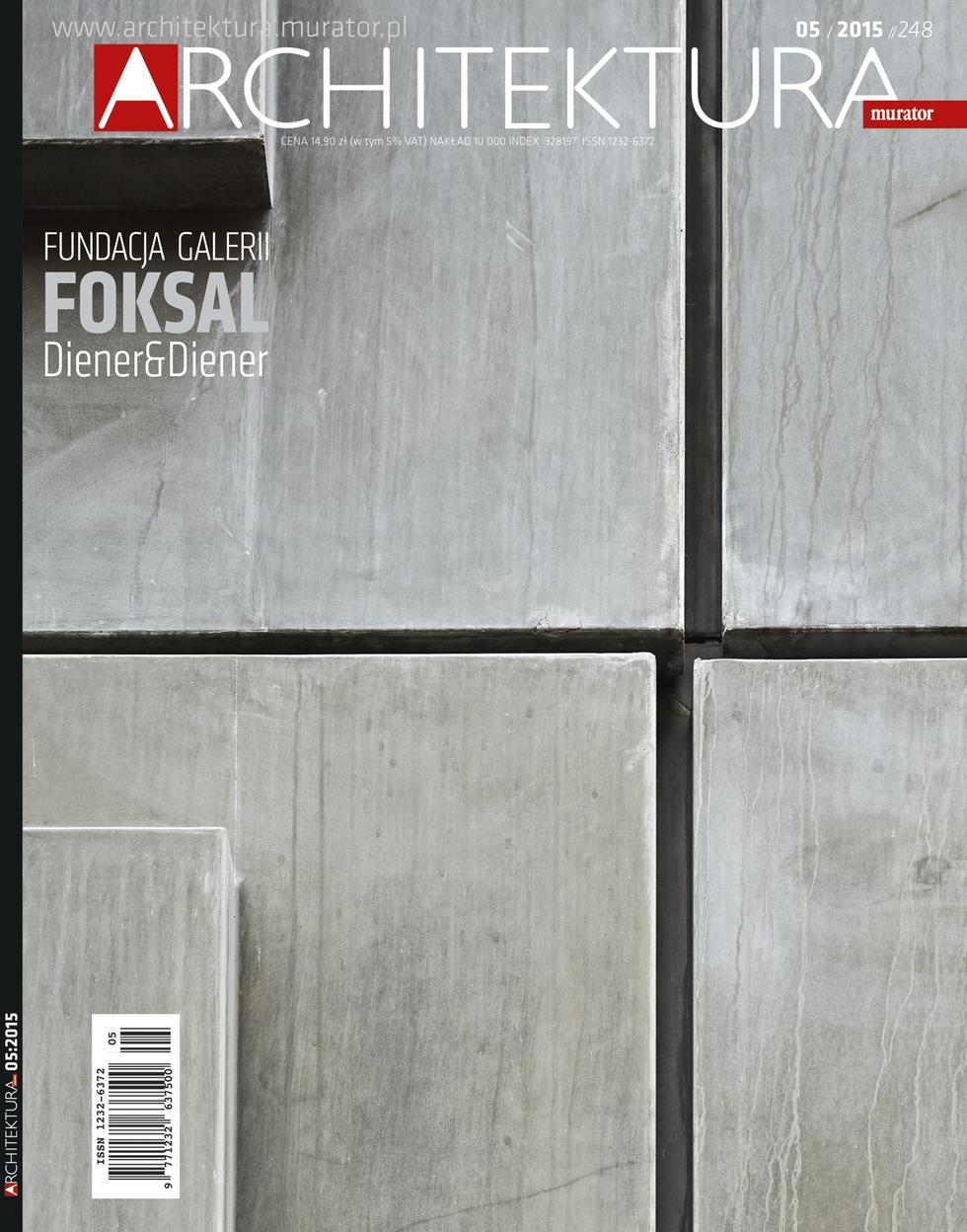 "Architektura-murator" nr 5/2015 z nagrodą Grand Front